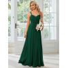 imageEverPretty Womens Sexy Chiffon MultiWay Backless ALine Convertible Bridesmaid Dress 01692Dark Green