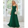 imageEverPretty Womens Sexy Chiffon MultiWay Backless ALine Convertible Bridesmaid Dress 01692Dark Green