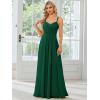 imageEverPretty Womens Sexy Chiffon MultiWay Backless ALine Convertible Bridesmaid Dress 01692Dark Green