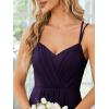 imageEverPretty Womens Sexy Chiffon MultiWay Backless ALine Convertible Bridesmaid Dress 01692Dark Purple