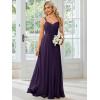 imageEverPretty Womens Sexy Chiffon MultiWay Backless ALine Convertible Bridesmaid Dress 01692Dark Purple