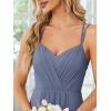 imageEverPretty Womens Sexy Chiffon MultiWay Backless ALine Convertible Bridesmaid Dress 01692Dusty Navy