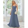 imageEverPretty Womens Sexy Chiffon MultiWay Backless ALine Convertible Bridesmaid Dress 01692Dusty Navy