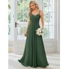 imageEverPretty Womens Sexy Chiffon MultiWay Backless ALine Convertible Bridesmaid Dress 01692Eucalyptus Green