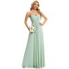 imageEverPretty Womens Sexy Chiffon MultiWay Backless ALine Convertible Bridesmaid Dress 01692Mint Green