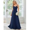 imageEverPretty Womens Sexy Chiffon MultiWay Backless ALine Convertible Bridesmaid Dress 01692Navy Blue