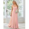 imageEverPretty Womens Sexy Chiffon MultiWay Backless ALine Convertible Bridesmaid Dress 01692Pink