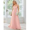 imageEverPretty Womens Sexy Chiffon MultiWay Backless ALine Convertible Bridesmaid Dress 01692Pink