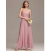 imageEverPretty Womens Sexy Side Slit V Neck Spaghetti Straps Chiffon A Line Bridesmaid Dress 0128BPHDusty Rose