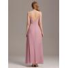 imageEverPretty Womens Sexy Side Slit V Neck Spaghetti Straps Chiffon A Line Bridesmaid Dress 0128BPHDusty Rose