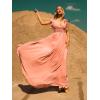 imageEverPretty Womens Flowy Chiffon A Line Ruffles Sleeves Back Cutout Bridesmaid Dresses 01819Dusty Rose