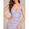 imageEverPretty Womens Prom Dresses V Neck Sleeveless Tulle Hem ALine Sequins Maxi Ball Gowns 02130Lavender