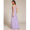 imageEverPretty Womens Prom Dresses V Neck Sleeveless Tulle Hem ALine Sequins Maxi Ball Gowns 02130Lavender