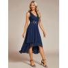 imageEverPretty Womens HiLo Sleeveless V Neck Appliques Flowy Chiffon Midi Formal Dress for Wedding Guest 41926Navy Blue