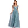 imageEverPretty Womens Plus Size OffShoulder Glitter Long Evening Dress for Party Demin Blue US4