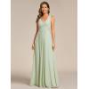imageEverPretty Womens Elegant V Neck Pleated Sleeveless Chiffon Floor Length Bridesmaid Dresses 02355Mint Green