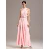 imageEverPretty Womens Sexy Convertible Bridesmaid Dress Infinity MultiWay Dresses Twist Wrap Gowns 02410Pink