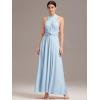 imageEverPretty Womens Sexy Convertible Bridesmaid Dress Infinity MultiWay Dresses Twist Wrap Gowns 02410Sky Blue