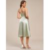 imageEverPretty Womens Square Neck Sleeveless Satin Midi Pleated A Line Wedding Guest Dress with Pockets 02340Mint Green