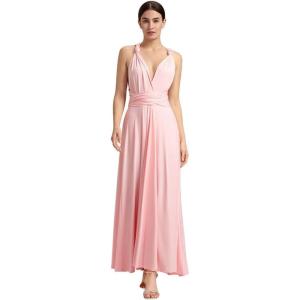 imageEverPretty Womens Sexy Convertible Bridesmaid Dress Infinity MultiWay Dresses Twist Wrap Gowns 02410Pink