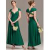 imageEverPretty Womens Convertible Bridesmaid Dress Infinity MultiWay Wrap Gowns Twist Wrap Dresses 02410Dark Green
