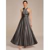 imageEverPretty Womens Convertible Bridesmaid Dress Infinity MultiWay Wrap Gowns Twist Wrap Dresses 02410Metallic Black