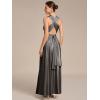 imageEverPretty Womens Convertible Bridesmaid Dress Infinity MultiWay Wrap Gowns Twist Wrap Dresses 02410Metallic Black