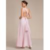 imageEverPretty Womens Convertible Bridesmaid Dress Infinity MultiWay Wrap Gowns Twist Wrap Dresses 02410Metallic Pink