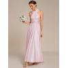 imageEverPretty Womens Convertible Bridesmaid Dress Infinity MultiWay Wrap Gowns Twist Wrap Dresses 02410Metallic Pink