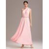 imageEverPretty Womens Convertible Bridesmaid Dress Infinity MultiWay Wrap Gowns Twist Wrap Dresses 02410Pink