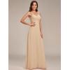 imageEverPretty Womens Sexy Spaghetti Straps Cowl Back Empire Waist A Line Pleated Chiffon Bridesmaid Dress 80026PHChampagne