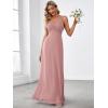 imageEverPretty Womens Sexy Spaghetti Straps Cowl Back Empire Waist A Line Pleated Chiffon Bridesmaid Dress 80026PHDusty Rose
