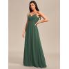 imageEverPretty Womens Sexy Spaghetti Straps Cowl Back Empire Waist A Line Pleated Chiffon Bridesmaid Dress 80026PHEucalyptus Green