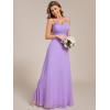 imageEverPretty Womens Sexy Spaghetti Straps Cowl Back Empire Waist A Line Pleated Chiffon Bridesmaid Dress 80026PHLavender