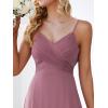 imageEverPretty Womens Sexy Spaghetti Straps Cowl Back Empire Waist A Line Pleated Chiffon Bridesmaid Dress 80026PHOrchid