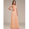 imageEverPretty Womens Sexy Spaghetti Straps Cowl Back Empire Waist A Line Pleated Chiffon Bridesmaid Dress 80026PHPeach