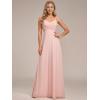 imageEverPretty Womens Sexy Spaghetti Straps Cowl Back Empire Waist A Line Pleated Chiffon Bridesmaid Dress 80026PHPink