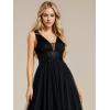 imageEverPretty Womens Sleeveless Tulle Prom Dresses ALine Long Formal Evening DressesBlack