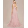 imageEverPretty Womens Sleeveless Tulle Prom Dresses ALine Long Formal Evening DressesPink