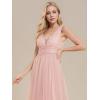 imageEverPretty Womens Sleeveless Tulle Prom Dresses ALine Long Formal Evening DressesPink
