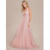 imageEverPretty Womens Sleeveless Tulle Prom Dresses ALine Long Formal Evening DressesPink