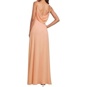 imageEverPretty Womens Sexy Spaghetti Straps Cowl Back Empire Waist A Line Pleated Chiffon Bridesmaid Dress 80026PHPeach