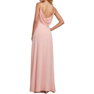 imageEverPretty Womens Sexy Spaghetti Straps Cowl Back Empire Waist A Line Pleated Chiffon Bridesmaid Dress 80026PHPink