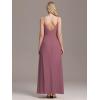 imageEverPretty Womens Sexy Side Slit V Neck Spaghetti Straps Chiffon A Line Bridesmaid Dress 0128BPHOrchid