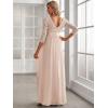 imageEverPretty Womens 34 Sleeve Aline Lace Embroidery Chiffon Maternity Party Dress 20797Blush