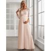 imageEverPretty Womens 34 Sleeve Aline Lace Embroidery Chiffon Maternity Party Dress 20797Blush