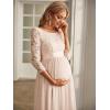 imageEverPretty Womens 34 Sleeve Aline Lace Embroidery Chiffon Maternity Party Dress 20797Blush