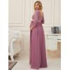 imageEverPretty Womens 34 Sleeve Aline Lace Embroidery Chiffon Maternity Party Dress 20797Orchid