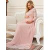 imageEverPretty Womens 34 Sleeve Aline Lace Embroidery Chiffon Maternity Party Dress 20797Pink