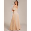 imageEverPretty Womens Formal Dresses Off Shoulder Short Sleeve Split ALine Floor Length Bridesmaid Dresses 0237Champagne